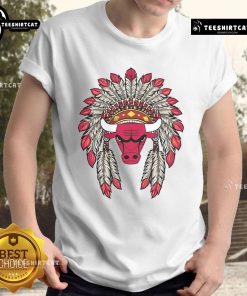 Premium Chicago Bulls Native American Logo T-Shirt featuring a vibrant design, perfect for fans and collectors.