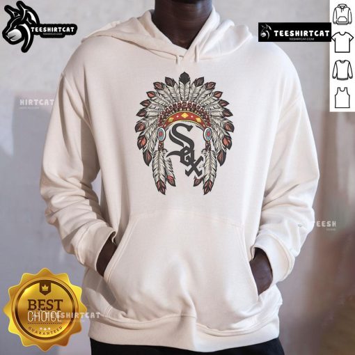Alt Text: Premium Chicago White Sox Native American logo hoodie featuring a stylish design for baseball fans and collectors.