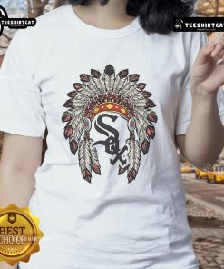 Premium Chicago White Sox Native American Logo Ladies Tee showcasing stylish design for fans and fashion enthusiasts.