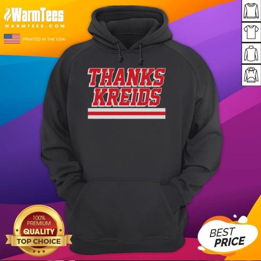 Premium Chris Kreider 'Thanks Kreids' hoodie featuring bold graphics, perfect for New York Rangers fans and stylish wear.