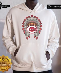 Premium Cincinnati Reds Native American logo hoodie featuring vibrant graphics and a comfortable fit for fans.