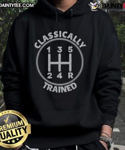 Premium Classically Trained in the 80s Hoodie featuring retro design, vibrant colors, and cozy fabric for vintage style lovers.