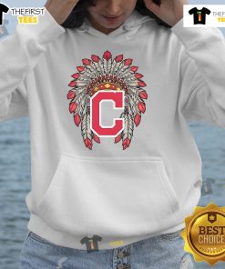 Premium Cleveland Guardians Native American logo hoodie featuring vibrant colors and comfortable design.