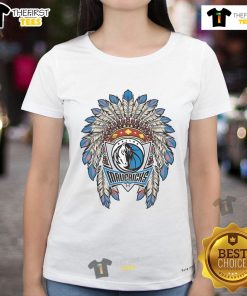 Premium Dallas Mavericks Native American Logo Ladies Tee showcasing a stylish design perfect for fans and casual wear.