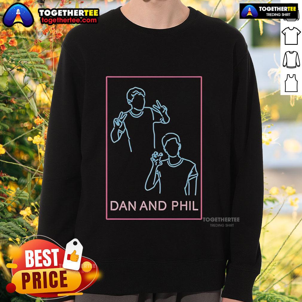 Premium Dan And Phil Neon Sweatshirt Premium Dan and Phil neon sweatshirt featuring vibrant colors and trendy design, perfect for fans of the duo.
