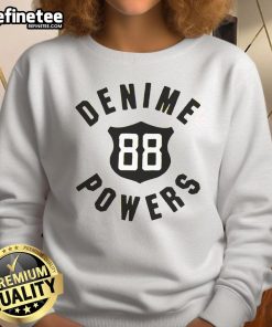 Alt Text: Premium Denim Power 88 Sweatshirt in stylish design, perfect for casual wear and comfortable layering.