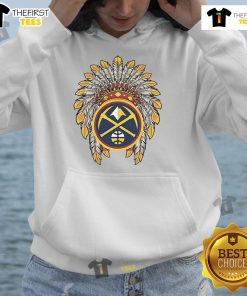 Premium Denver Nuggets Native American logo hoodie featuring vibrant design and comfortable fit for fans.
