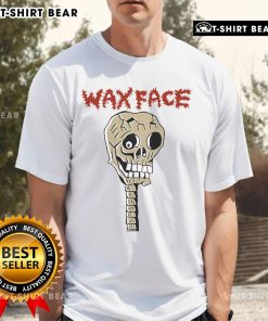 Premium Draculazer & Wax Face Skeleton T-Shirt featuring a spooky skeleton graphic for Halloween style.