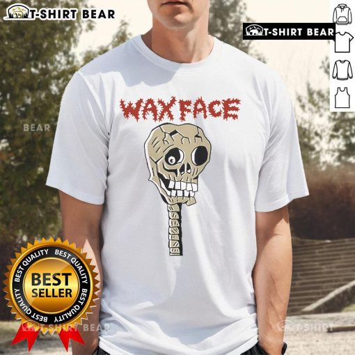 Premium Draculazer & Wax Face Skeleton T-Shirt featuring a spooky skeleton graphic for Halloween style.