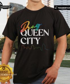 Premium Drag Queen City T-Shirt featuring vibrant colors and stylish design, perfect for drag enthusiasts and fashion lovers.
