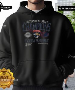 Premium Florida Panthers 2025 Eastern Conference Champions old school hoodie featuring team logo and vintage design.