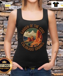 Premium Garden of the Gods Colorado Springs distressed circle tank top featuring a vibrant design and comfortable fit.