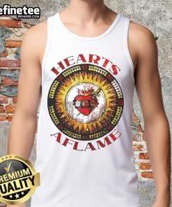 Alt Text: Premium Hearts Aflame Filthy Lucre logo tank top featuring a stylish design and vibrant colors for a trendy look.