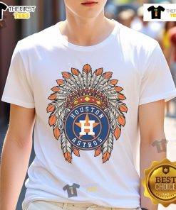 Premium Houston Astros Native American logo T-shirt featuring vibrant graphics and comfortable fabric for fans.