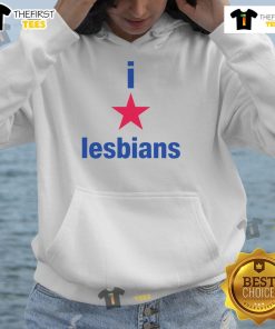 Premium I Love Lesbians Hoodie in vibrant colors, perfect for showing support and love for the LGBTQ+ community.