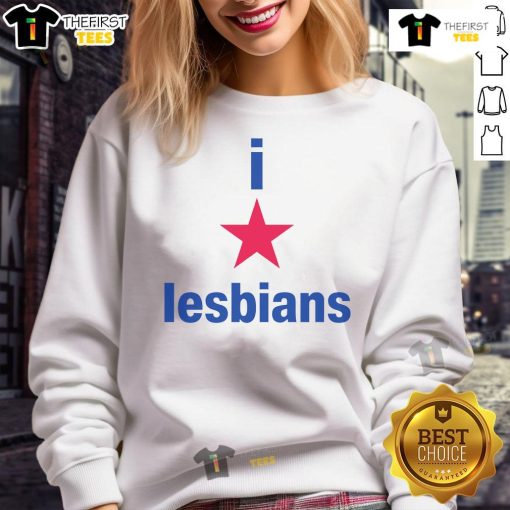 Premium I Love Lesbians Sweatshirt in vibrant colors, perfect for showing support and love for the LGBTQ+ community.