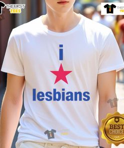 Premium I Love Lesbians T-Shirt featuring a vibrant design, perfect for LGBTQ+ pride and casual wear.
