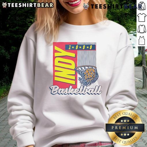 Vintage 1999 Premium Indy Women's Basketball sweatshirt showcasing team spirit and retro style.