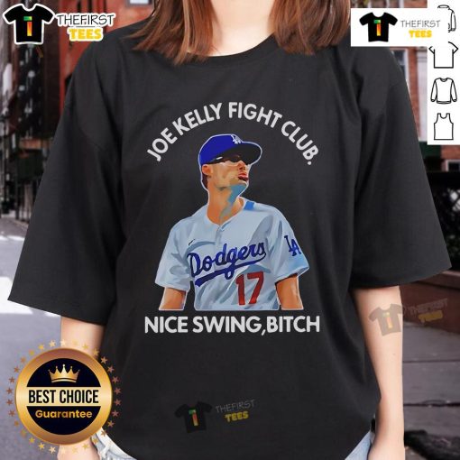 Premium Joe Kelly Fight Club Nice Swing Bitch Ladies Tee with bold graphic design for stylish women.