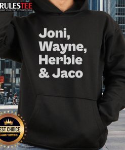 Premium Joni Wayne Herbie and Jaco Hoodie featuring a stylish design and high-quality fabric, perfect for jazz fans.