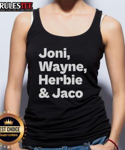 Premium Joni Wayne Herbie and Jaco tank top featuring vibrant design and comfortable fit for music lovers.