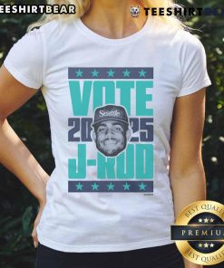 Premium Julio Rodriguez 2025 Vote Ladies Tee showcasing stylish design and vibrant colors for fans and supporters.