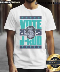 Premium Julio Rodriguez 2025 Vote T-Shirt featuring vibrant graphics and a comfortable fit for baseball fans.