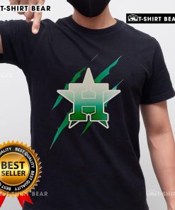 Alt Text: Premium Jurassic World Rebirth Houston Astros logo T-shirt featuring vibrant graphics and comfortable fit for fans.