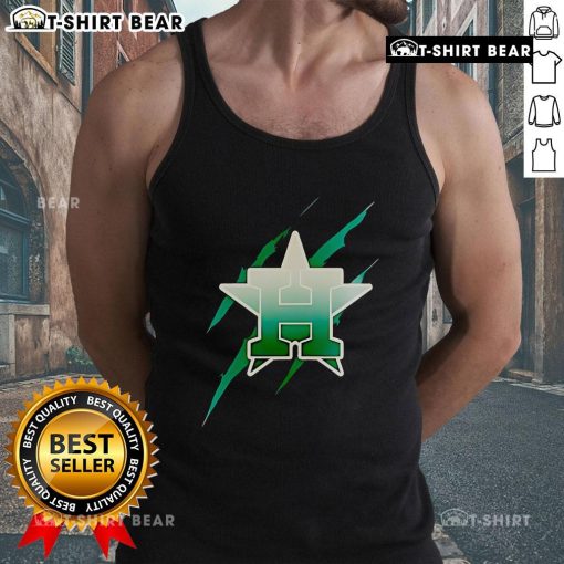 Premium Jurassic World Rebirth Houston Astros logo tank top featuring a vibrant design for baseball fans.