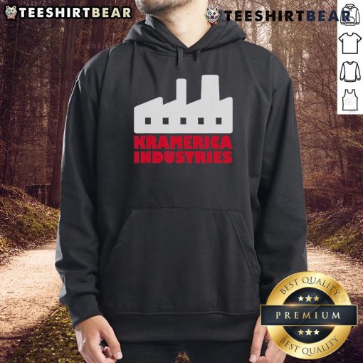 Alt Text: Premium Kramerica Industries Vandelay Latex Division hoodie featuring a stylish design, perfect for casual wear.