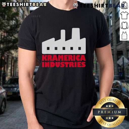 Alt Text: Premium Kramerica Industries Vandelay Latex Division T-Shirt featuring a stylish design for fans and collectors.