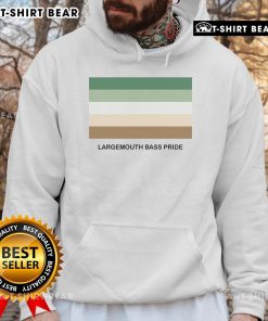 Premium Largemouth Bass Pride Hoodie featuring a vibrant bass graphic, perfect for fishing enthusiasts and outdoor lovers.