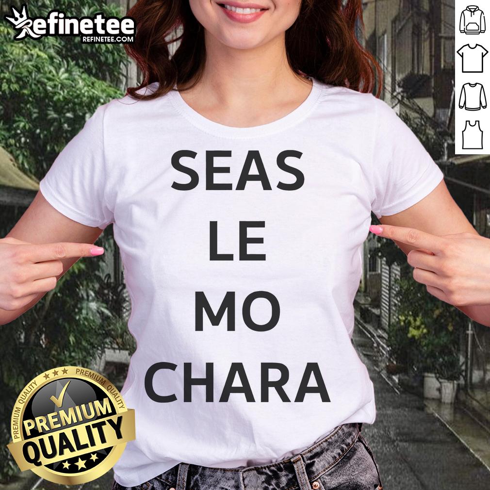 Premium Le Boom Wearing Seas Le Mo Chara Ladies Tee Alt Text: Premium Le Boom Seas Le Mo Chara ladies tee featuring a stylish design and comfortable fit for casual wear.