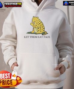 Premium Leopard Satire Let Them Eat Face Hoodie with bold graphic design, perfect for unique streetwear style.