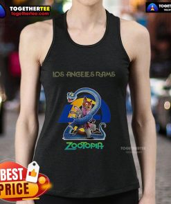 Premium Los Angeles Rams Zootopia 2 Tank Top featuring vibrant graphics and comfortable fit for fans and casual wear.