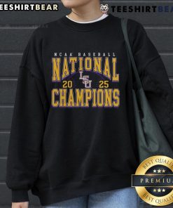 Premium LSU Tigers 2025 NCAA Baseball Men's College World Series Champions Sweatshirt in vibrant team colors.
