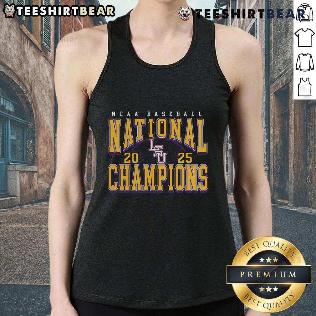 Premium LSU Tigers 2025 NCAA Baseball Men's College World Series Champions Tank Top Premium LSU Tigers 2025 NCAA Baseball Men's College World Series Champions tank top featuring team colors and logo.
