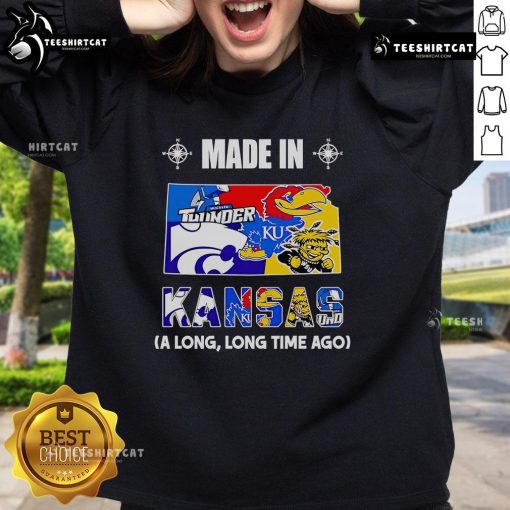 Premium Made in Kansas A Long Long Time Ago sweatshirt featuring a cozy design, perfect for casual wear.