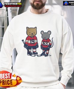 Premium Matthew Tkachuk Brad Marchand Cat and Rat Sweatshirt featuring unique graphics for hockey fans.