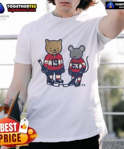 Premium Matthew Tkachuk & Brad Marchand Cat And Rat T-Shirt featuring vibrant graphics of the iconic players in a playful design.