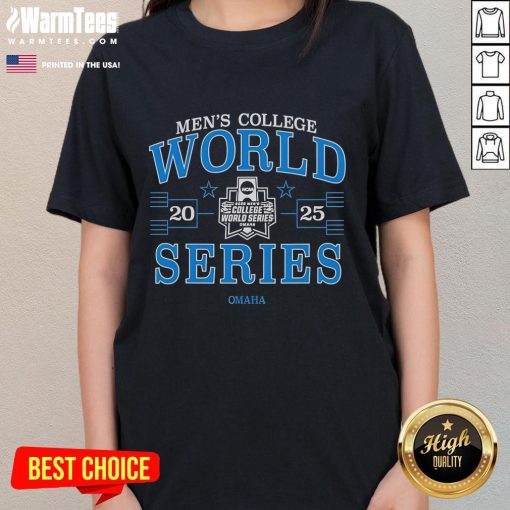 Premium Men's College World Series 2025 NCAA Baseball Ladies Tee in stylish design, perfect for fans and casual wear.