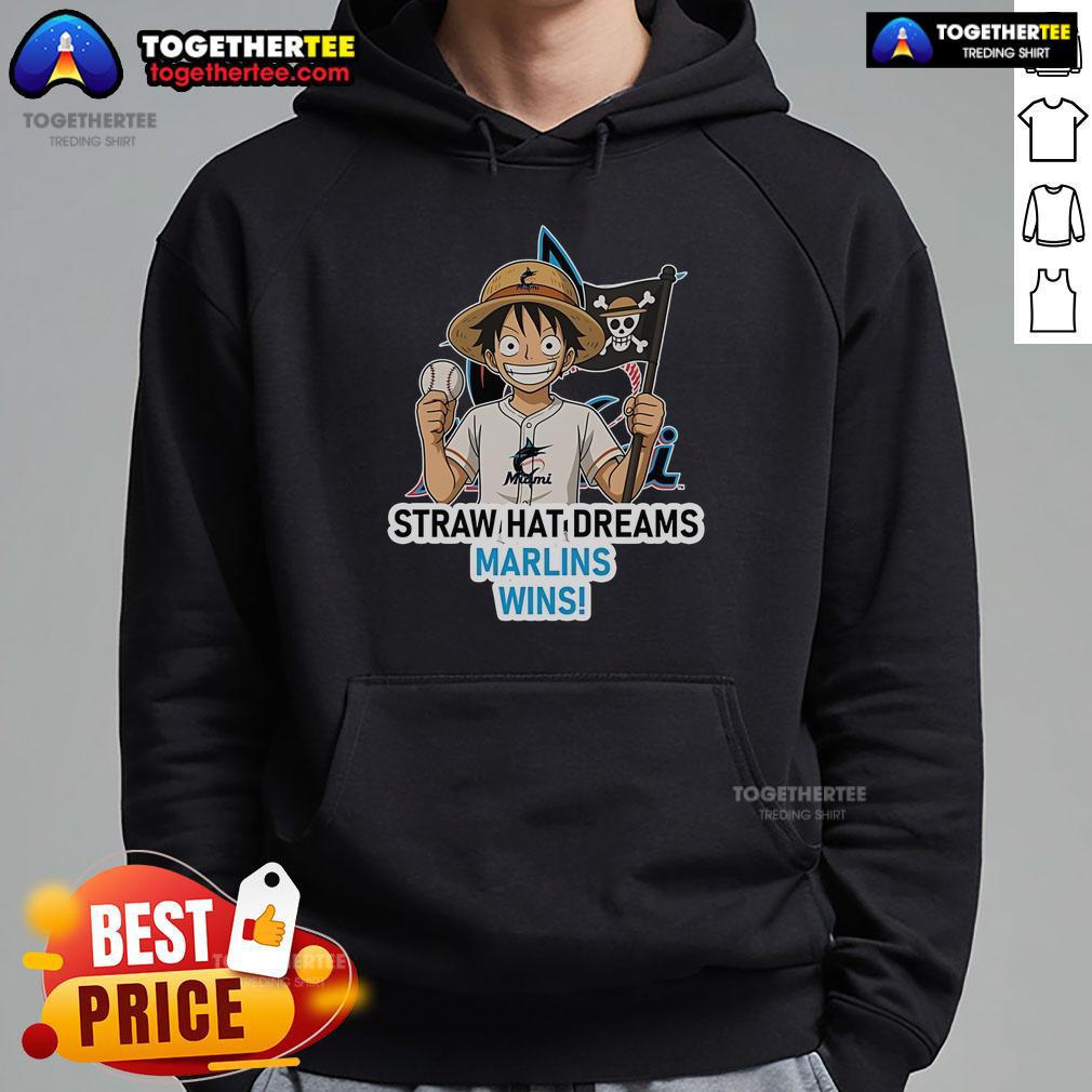Premium Miami Marlins Monkey D. Luffy Straw Hat Dreams Wins Hoodie Premium Miami Marlins Monkey D. Luffy Straw Hat Dreams Wins Hoodie featuring vibrant graphics and stylish design.