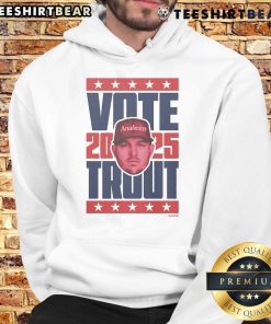 Premium Mike Trout 2025 Vote Hoodie featuring bold graphics and stylish design for baseball fans.
