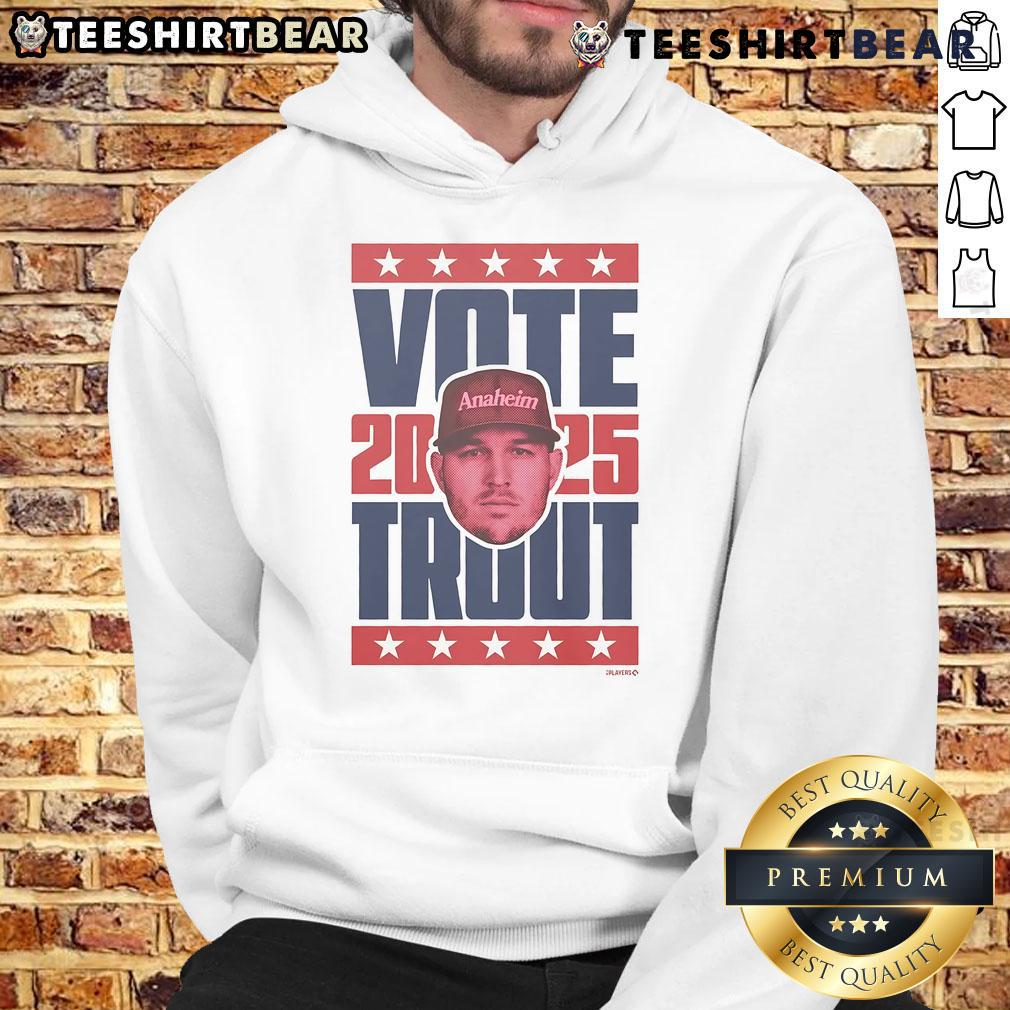 Premium Mike Trout 2025 Vote Hoodie Premium Mike Trout 2025 Vote Hoodie featuring bold graphics and stylish design for baseball fans.