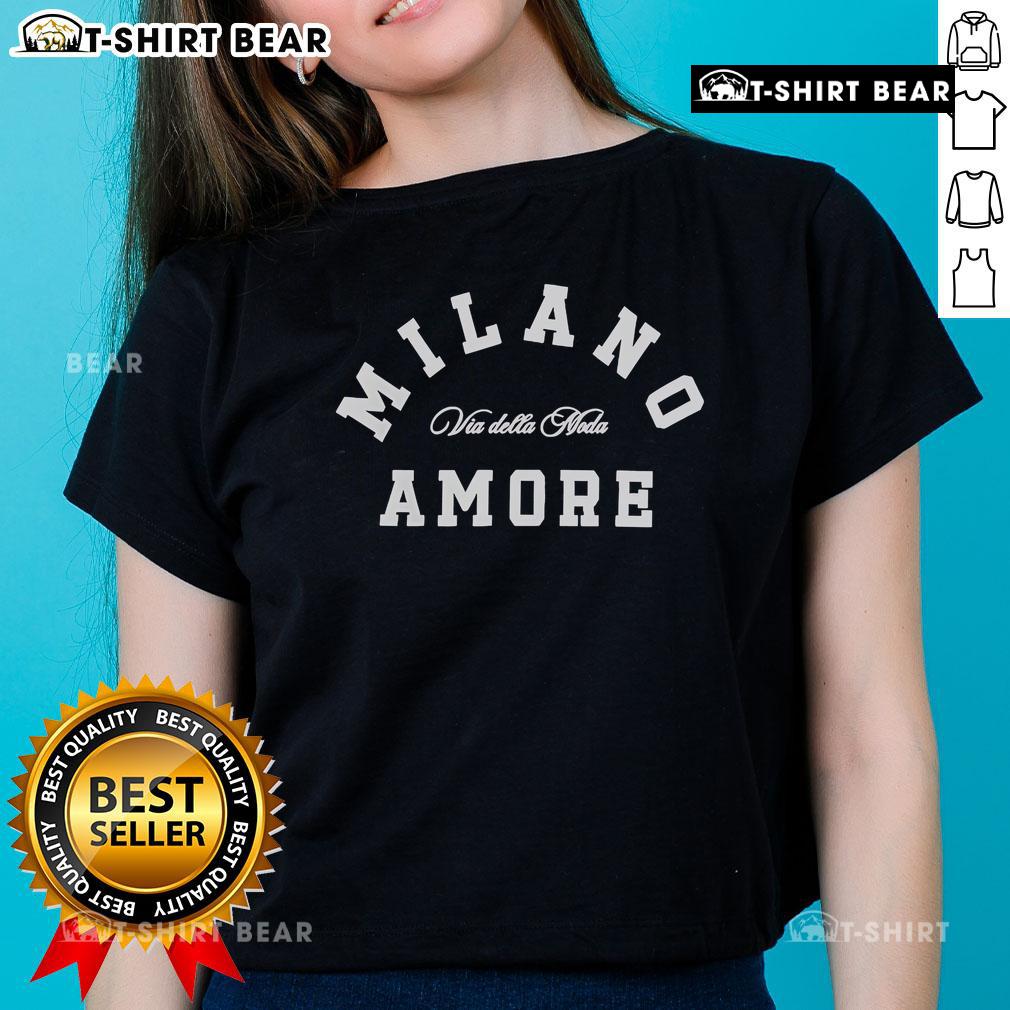 Premium Milanoamore Via Della Moda Ladies Tee Premium Milanoamore Via Della Moda Ladies Tee in stylish design, perfect for casual and chic outfits.