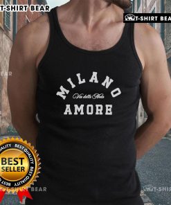 Premium Milanoamore Via Della Moda tank top in stylish design, perfect for fashion-forward summer outfits.
