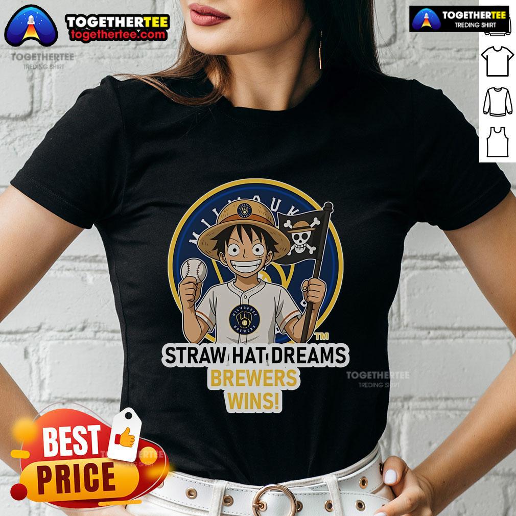 Premium Milwaukee Brewers Monkey D. Luffy Straw Hat Dreams Wins Ladies Tee Premium Milwaukee Brewers Monkey D. Luffy Straw Hat Dreams Wins Ladies Tee featuring vibrant graphics and soft fabric.