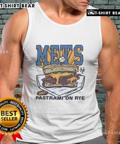 Premium MLB X Flavortown New York Mets Pastrami on Rye tank top featuring vibrant team colors and stylish design.