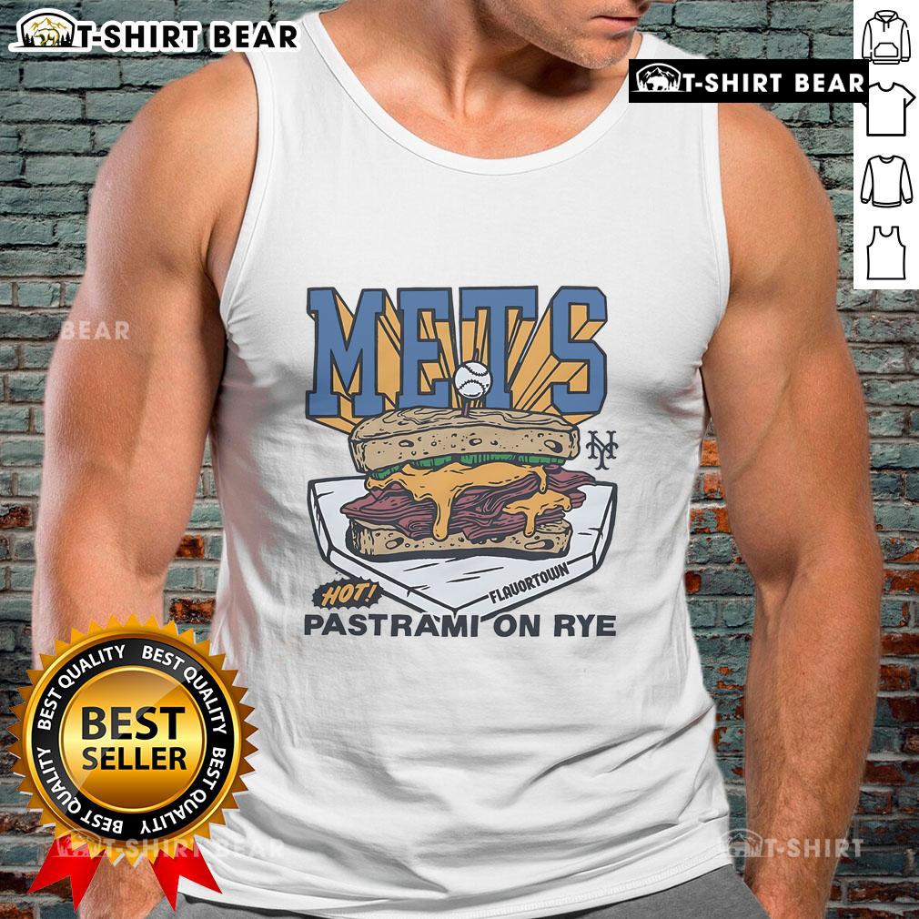 Premium Mlb X Flavortown New York Mets Pastrami On Rye Tank Top Premium MLB X Flavortown New York Mets Pastrami on Rye tank top featuring vibrant team colors and stylish design.