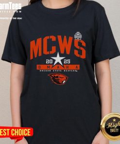 Premium Oregon State Beavers College World Series 2025 ladies tee showcasing team spirit and style for fans.